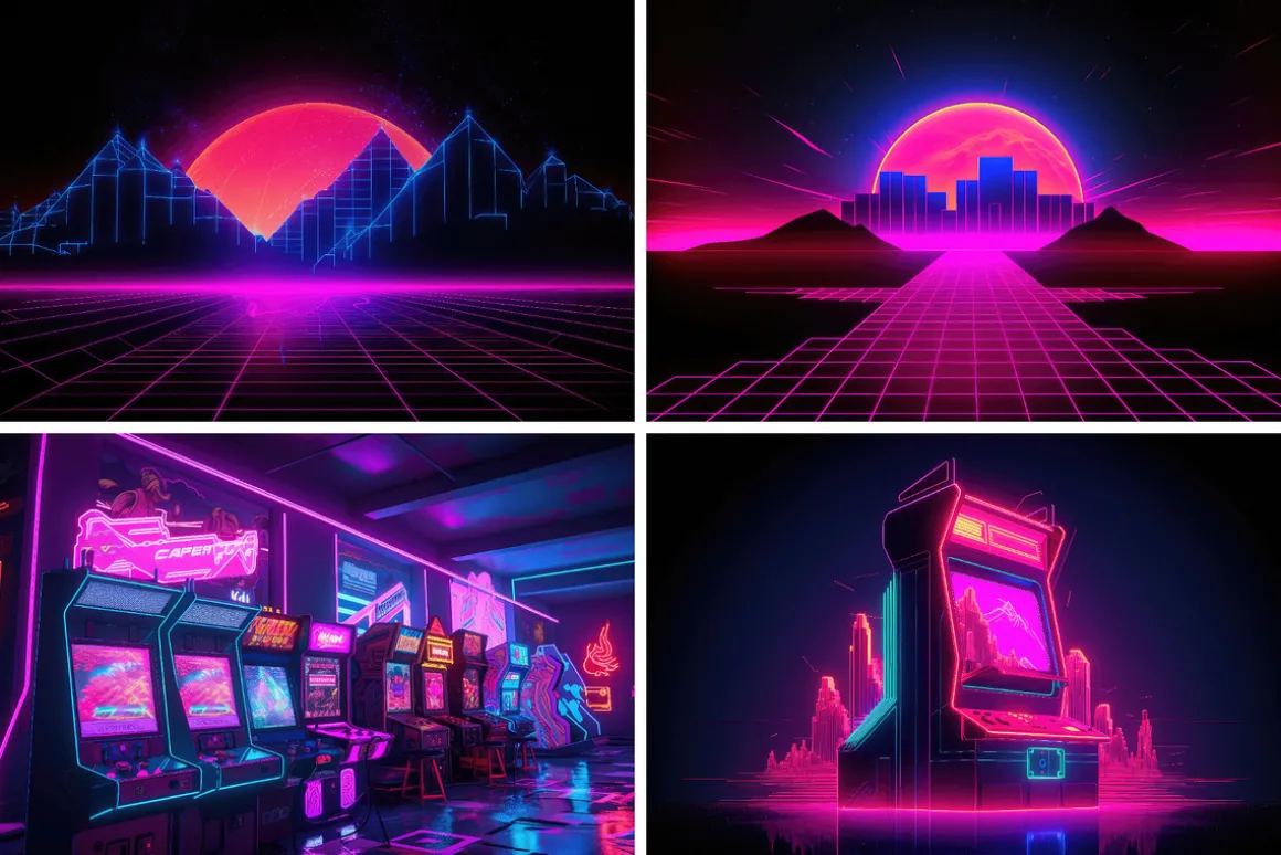 16 Retrowave Wallpapers in 6K