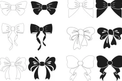 Ribbon Bows Set 3 Procreate Brush
