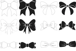 Ribbon Bows Set 3 Procreate Brush