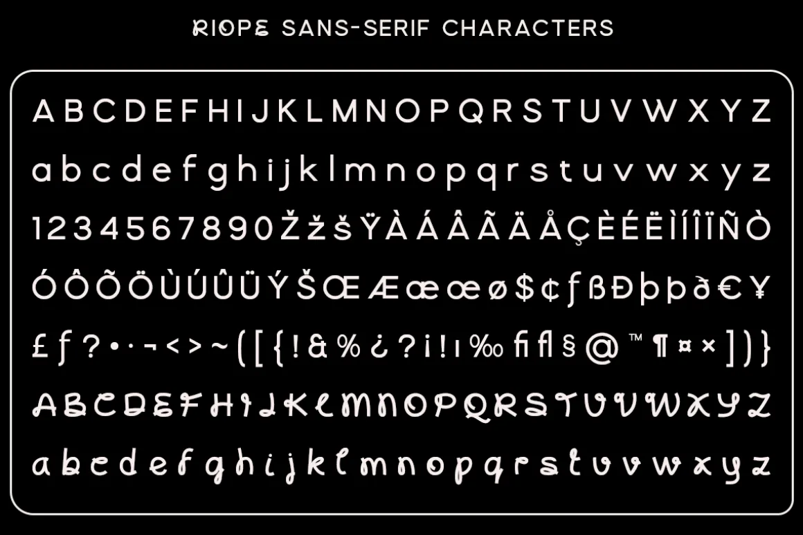 Riope - Unique Modern Logo Font