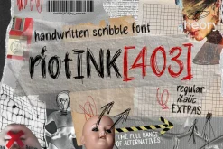 Riotink. Handwritten Scribble Font