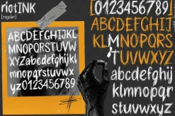 Riotink. Handwritten Scribble Font