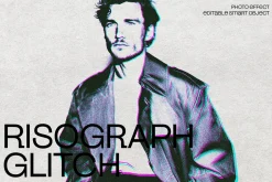 Risograph Glitch Photo Effect
