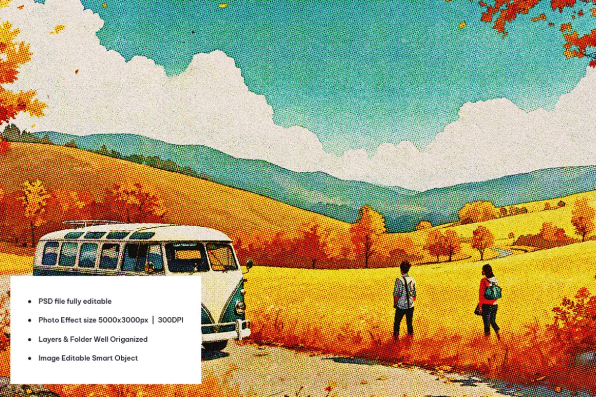 Riso Retro Print Photo Effect