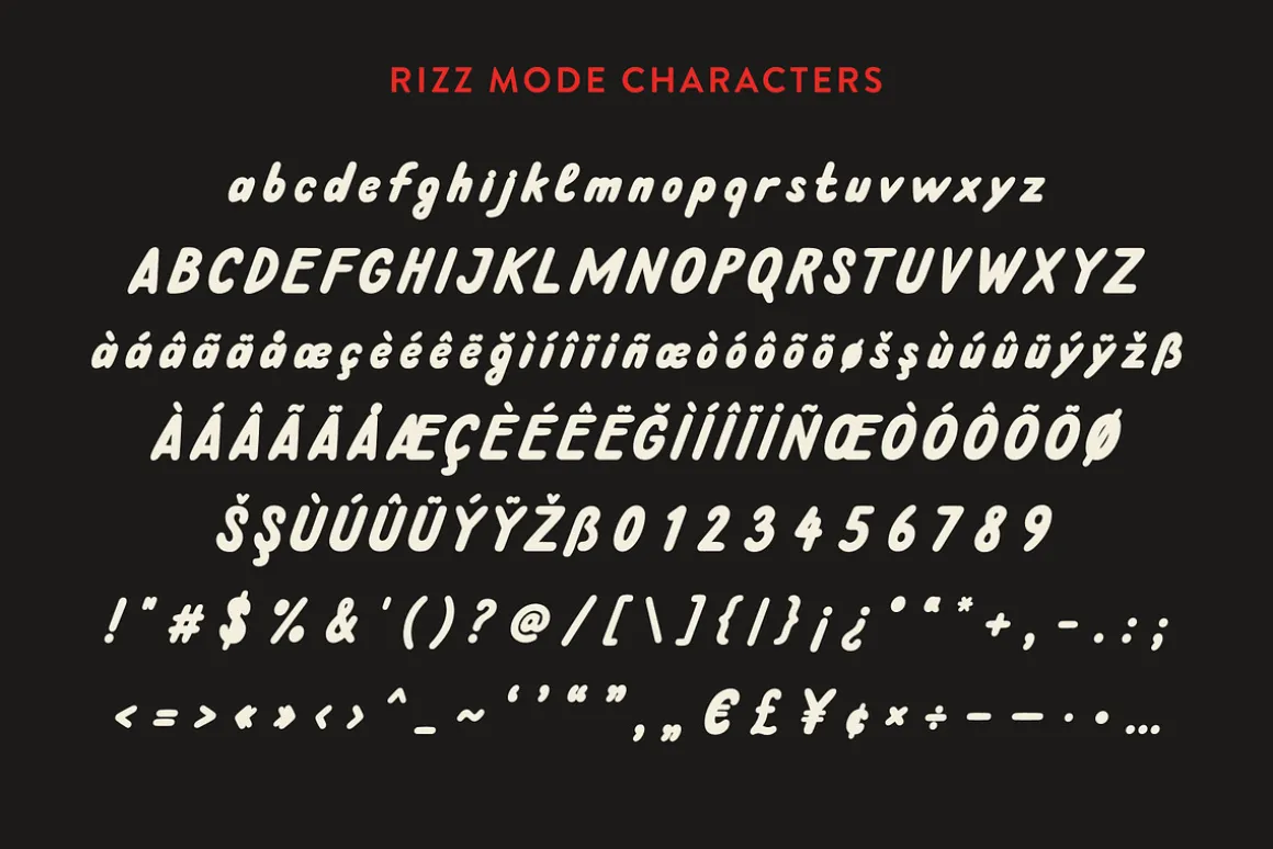 Rizz Mode Chunky Y2k Bubbly Sans