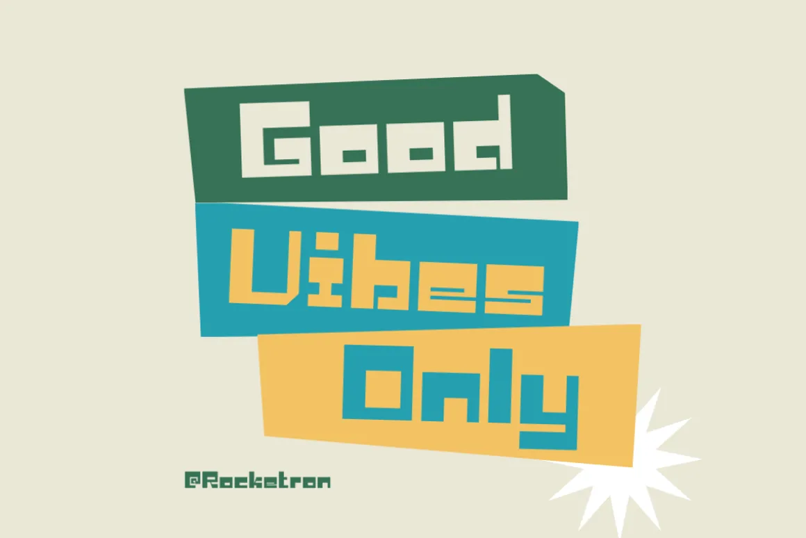 Rocketron – Y2k Square Font