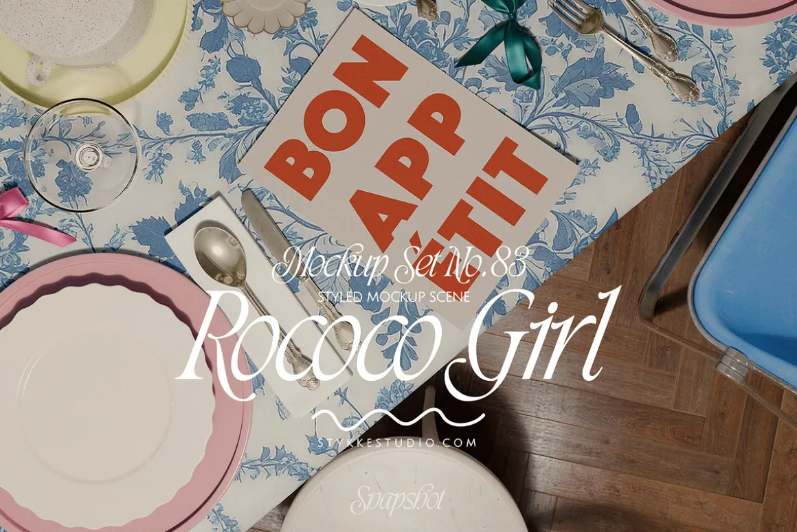 ROCOCO GIRL DINNER | poster mockup