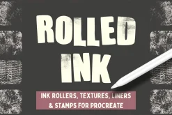 Rolled Ink Brushes For Procreate