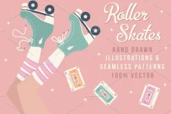 Roller Skates Illustrations
