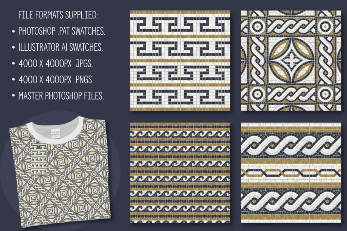 Roman Mosaic Repeat Patterns