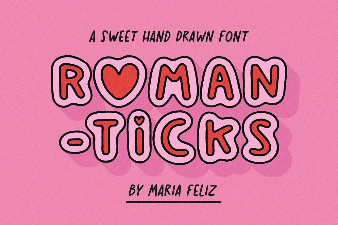 ROMANTICKS | BUBBLY AND SWEET FONT