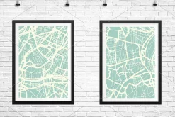 Rome Italy City Map in Retro Style.