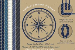 Rope vector pattern brushes