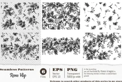 Rose Hip - 6 Seamless Patterns