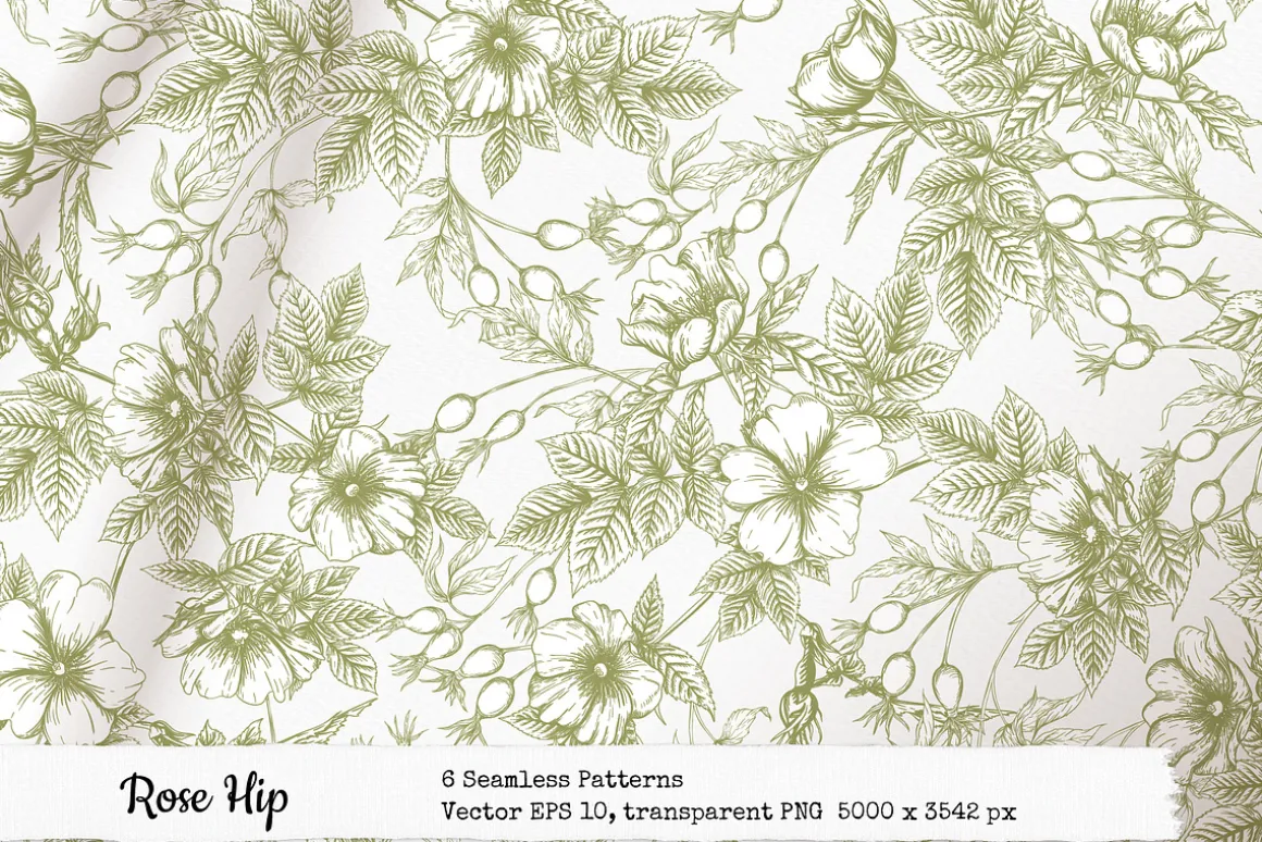 Rose Hip - 6 Seamless Patterns