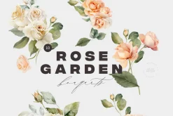 ROSE GARDEN Floral Watercolor Set