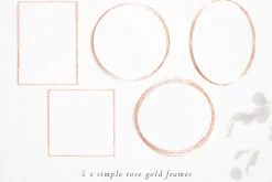 15 Rose gold frame overlays