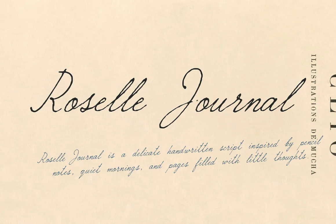 Roselle Journal | Script Font