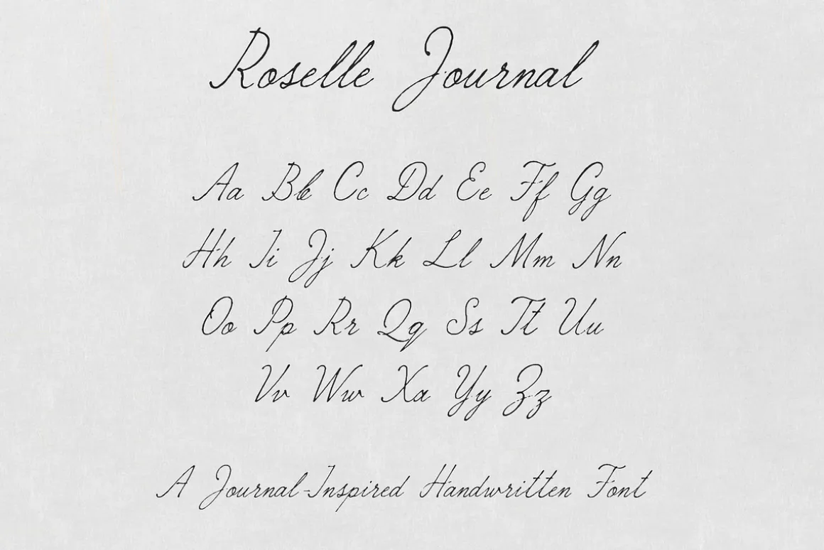 Roselle Journal | Script Font