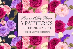 Roses and Dry Flowers Pattenrs