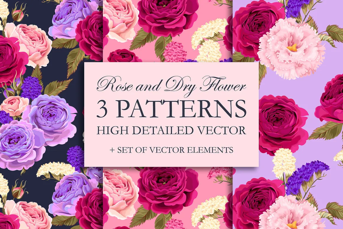 Roses and Dry Flowers Pattenrs