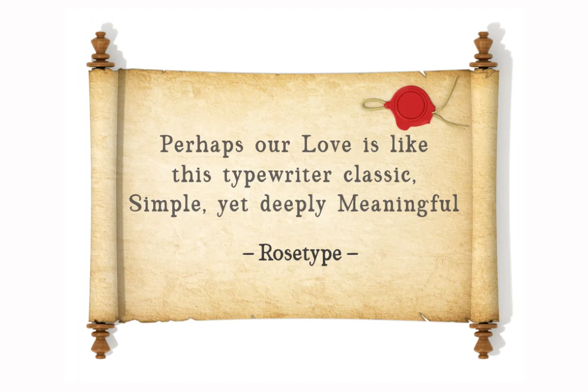 Rosetype - Handmade Typewriter Font