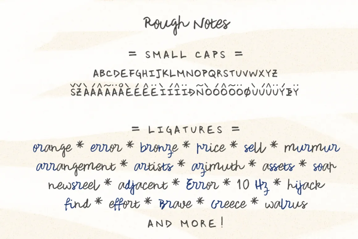 Rough Notes handwritten font