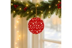 Round Ceramic Ornament Mockup