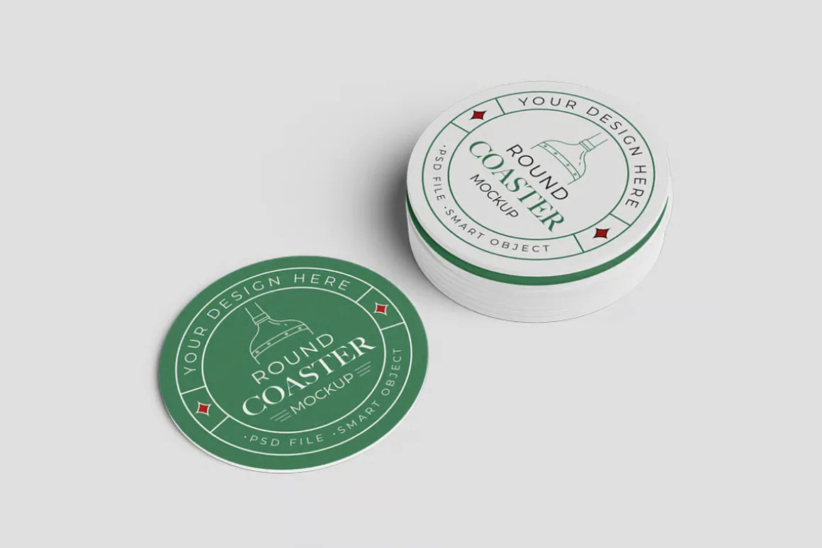 Round Coaster Mockup