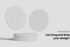 Round Coaster Mockup