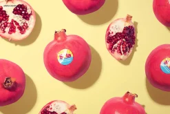 Round Fruit Sticker Mockup Set