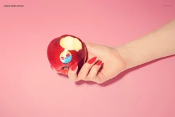 Round Fruit Sticker Mockup Set
