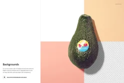 Round Fruit Sticker Mockup Set