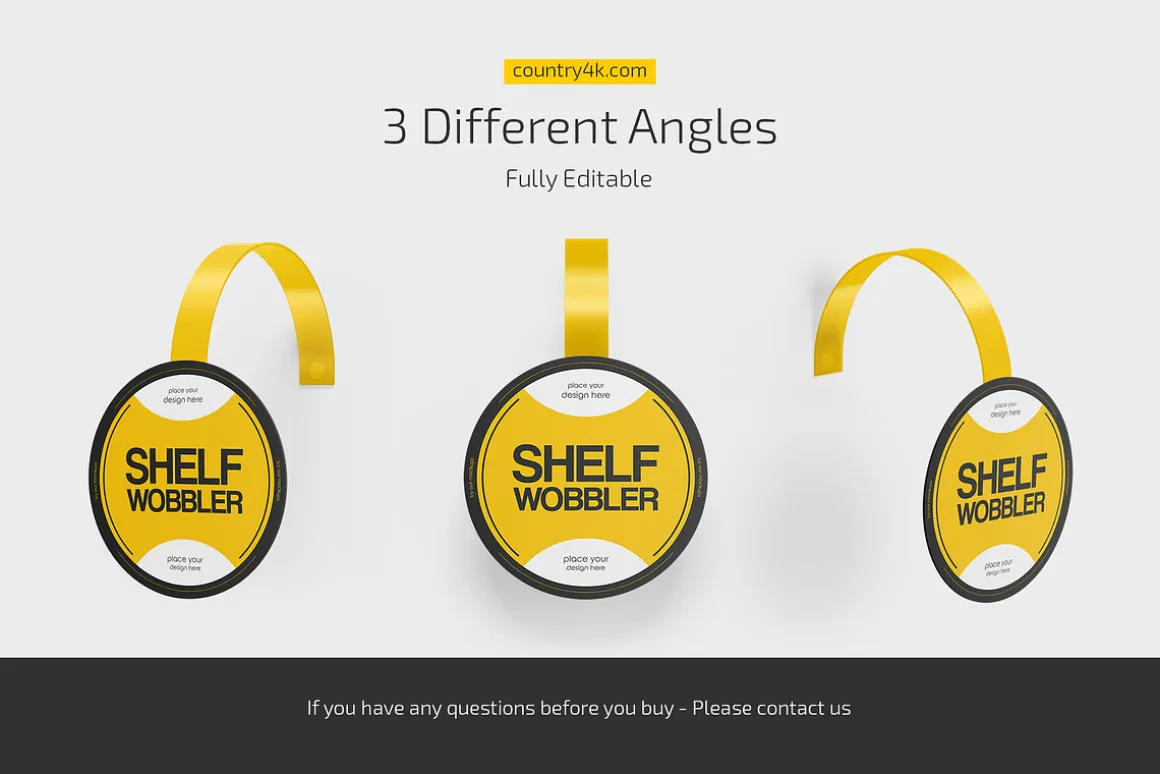 Round Shelf Wobbler Mockup Set