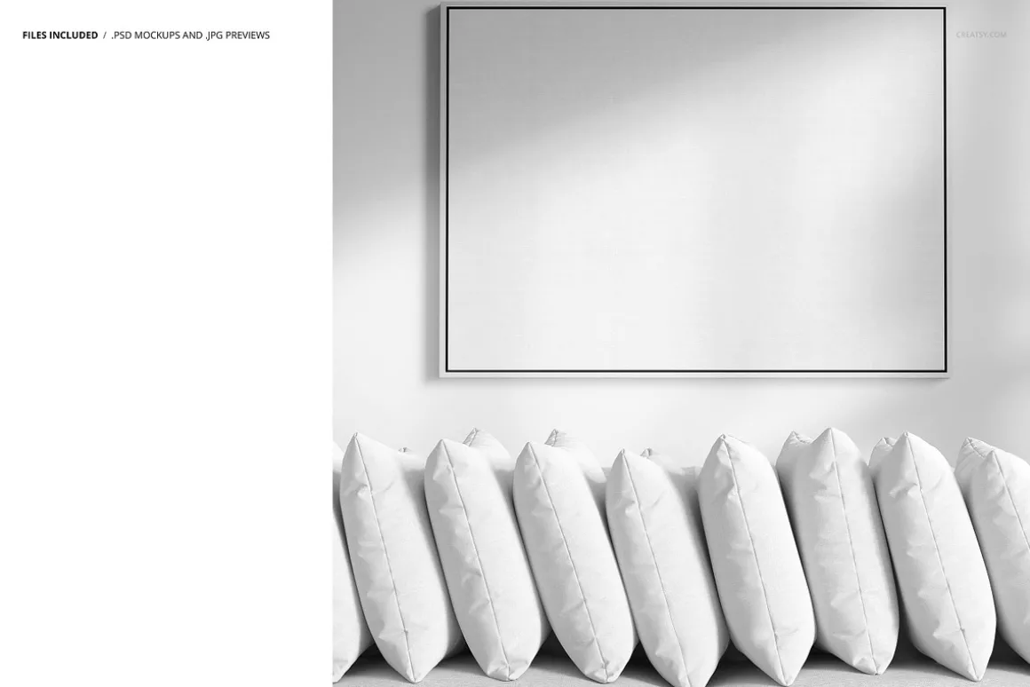Row of Pillows Mockup