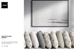 Row of Pillows Mockup
