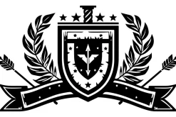 Royal Laurel Shield Emblem Set