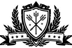 Royal Laurel Shield Emblem Set