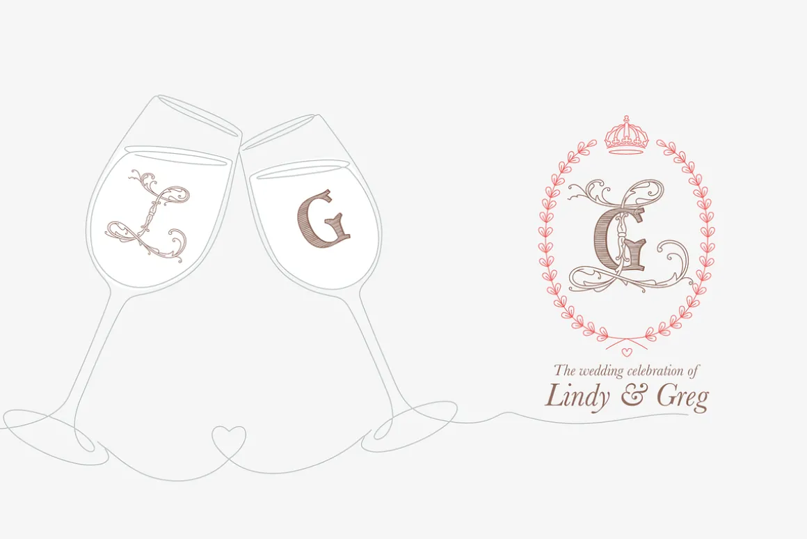 Royal Wedding Monograms font family