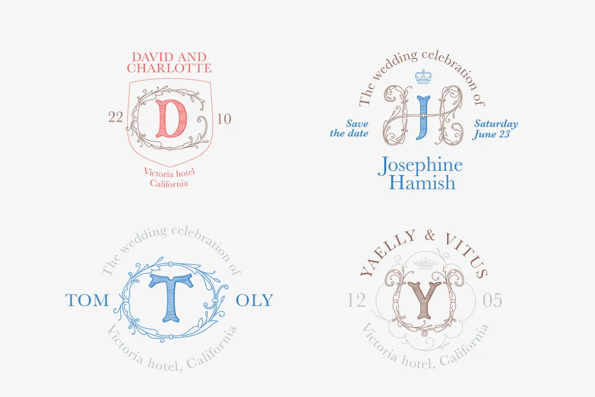Royal Wedding Monograms font family