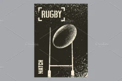 Rugby vintage grunge vector posters.