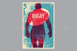 Rugby vintage grunge vector posters.