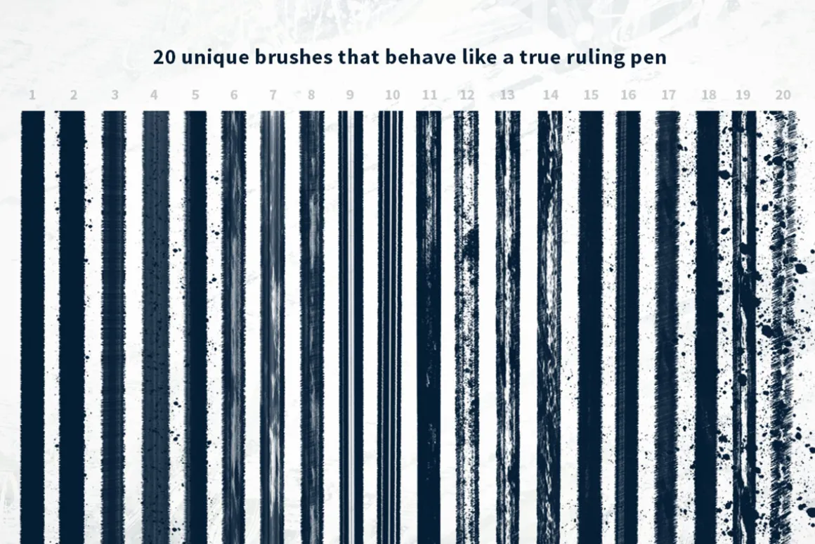 Ruling Pen Pro Procreate Brush Set