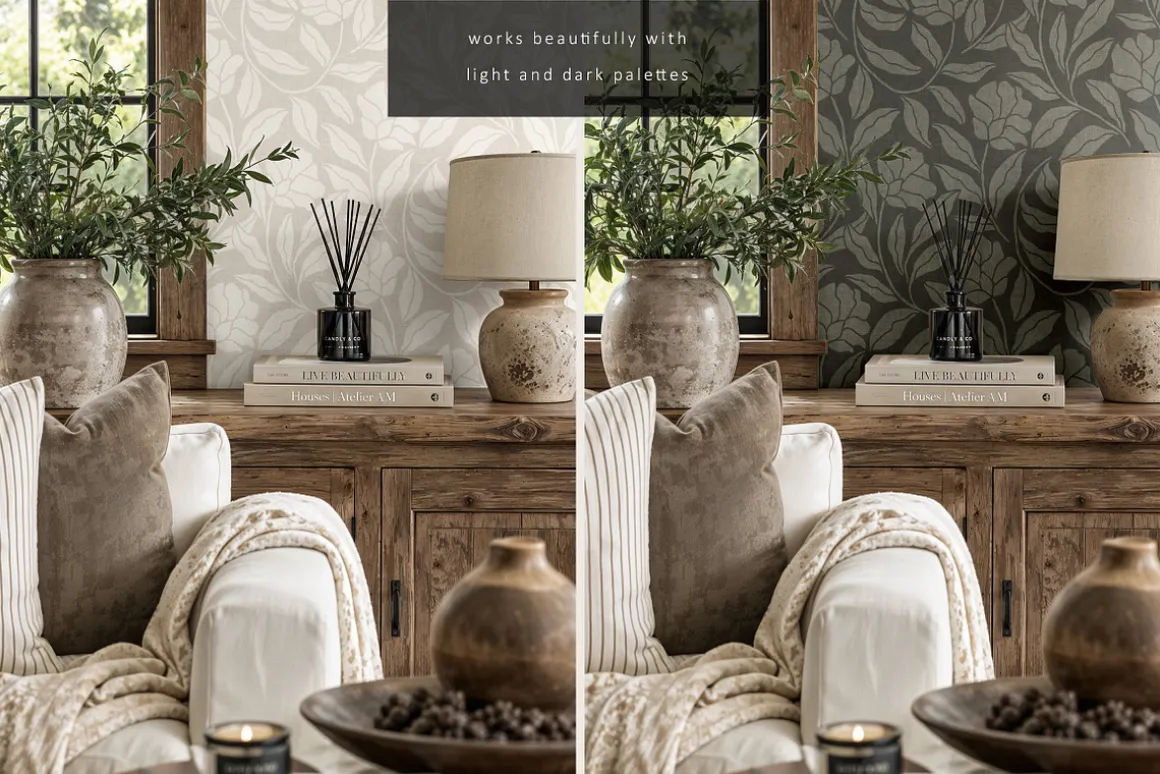 Rustic Farmhouse Wallpaper Mockup
