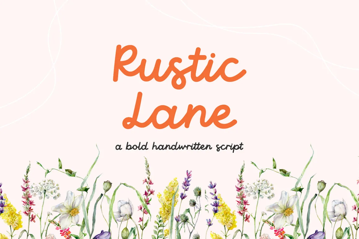 Rustic Lane Bold Handwritten Script
