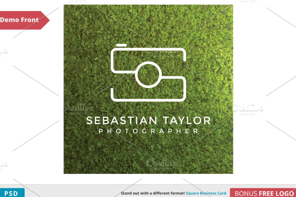 S - Square Business Card Template