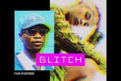 70s TV Glitch Poster Effect