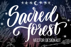 Sacred forest- big vector design kit