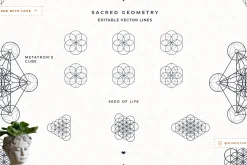 Sacred Geometry - Editable Outlines