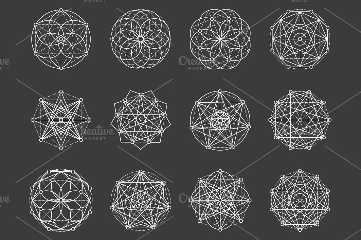12 sacred geometry symbols